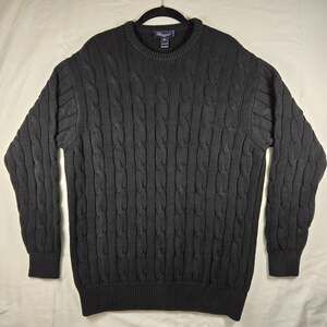 VTG Blumarine Cable Knit Sweater Jumper 100% Italian Cotton Heavy Luxe Professor